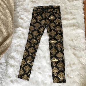 Black and gold pants