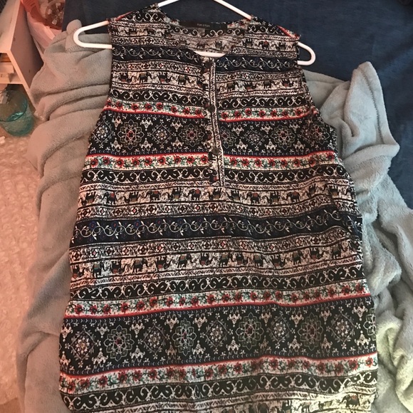 elephant tank top with buttons