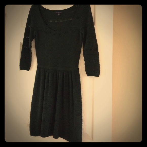 Emerald green sweater dress