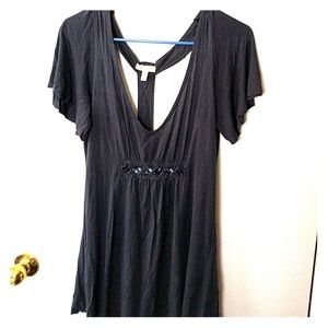 Silence and noise brand dark grey blouse