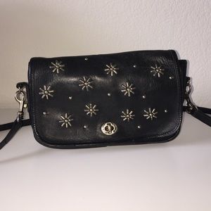 Black Vintage Studded Crossbody