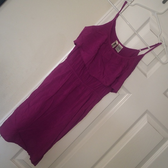 Cute magenta adjustable spaghetti strap sundress