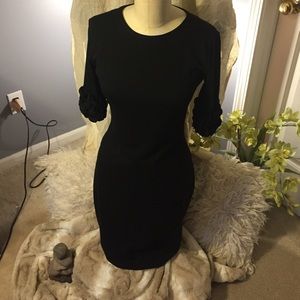 Little black flower dress