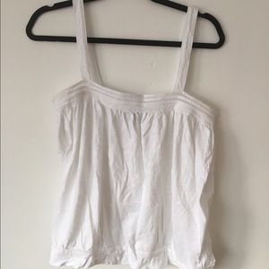 White embroidered tank
