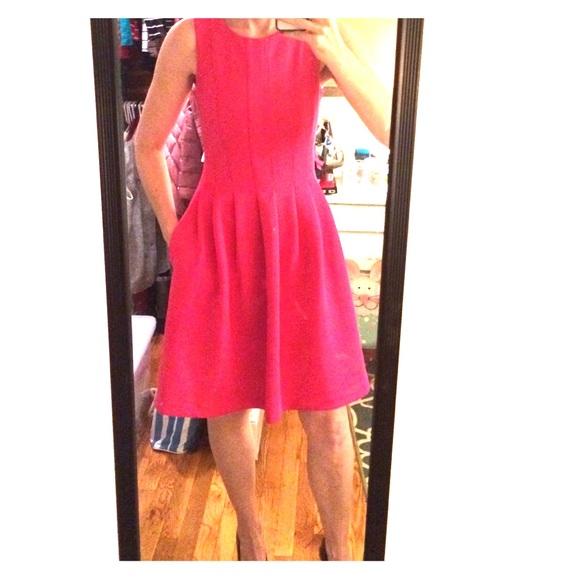 Calvin Klein fushia neoprene dress