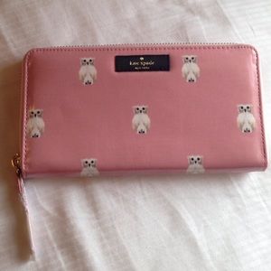 NWT Kate Spade Daycation Wallet with Pink Owls