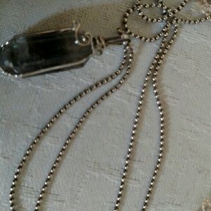 Smokey quartz stone necklace