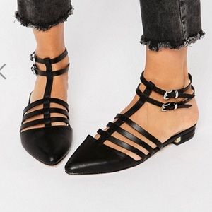 ASOS caged pointed flats