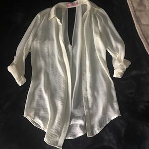 cream long sleeve button up