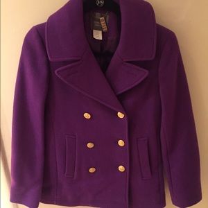 Jcrew Stadium Wool Majesty PeaCoat Purple Violet 4