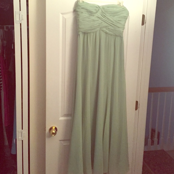 Green strapless Ralph Lauren gown
