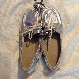 Silver shoes from 385 fifth