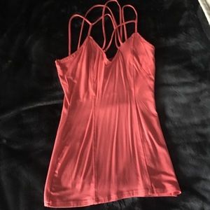 pink strappy tank top