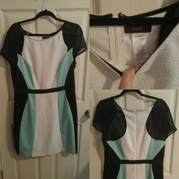 Mark Mint, White and Black Dress