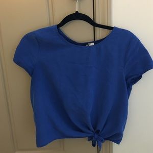 Blue Crop Top