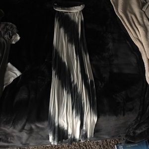 black and white maxi skirt