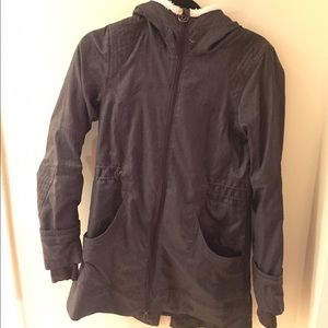 Lululemon Forest Green fur trim parka coat jacket