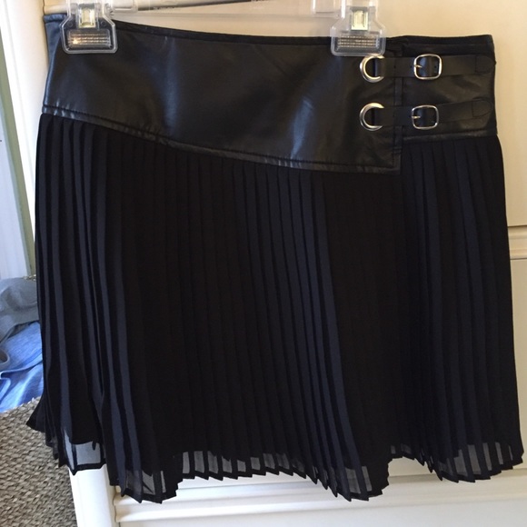 Black mini skirt