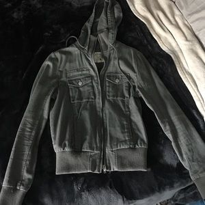 dark grey jacket