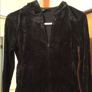 Velour zip up hoodie