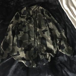 camo button up