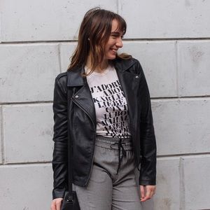 Forever 21 Black & White Houndstooth Joggers