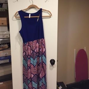 Navy pink and green  with matching belt