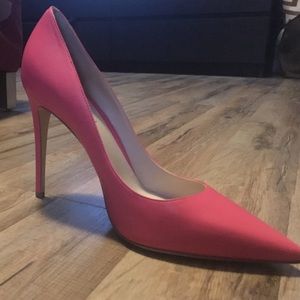 M. Gemi pink leather heels