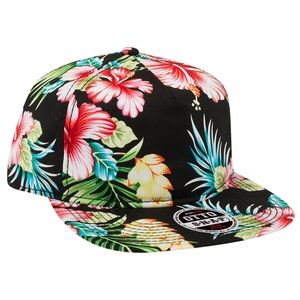 Cotton Twill Hawaiian Pattern Square Flat Visor