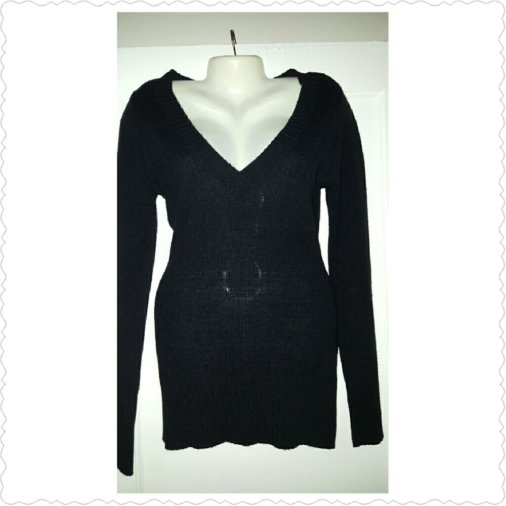 Black V Neck Sweater