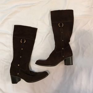 Kenneth Cole chocolate suede riding boots