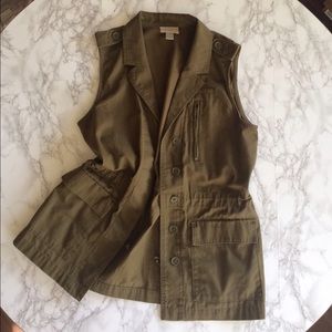 Loft sleeveless army vest