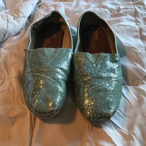 Light Blue Sparkly TOMS