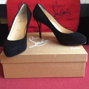 Louboutin Argotik 100 Black Suede