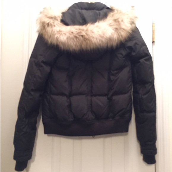 Short Parka Jacket with fur hoddie - Picture 2 of 2