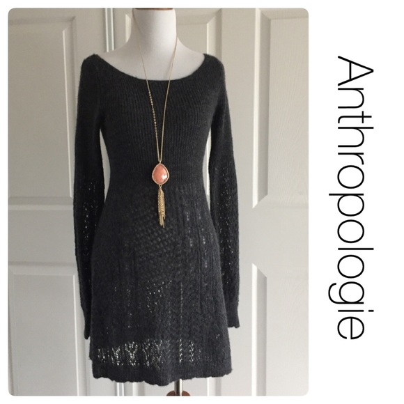Anthropologie Dresses & Skirts - Anthropologie Kintted&Knotted grey sweater dress S