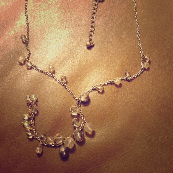 Silver beaded necklace