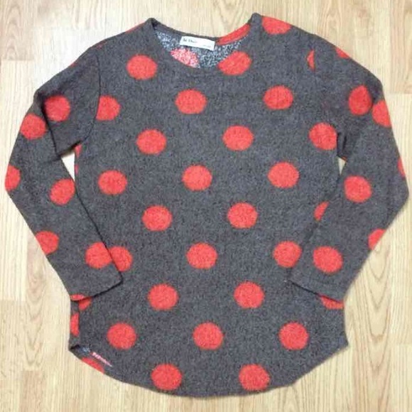 Wool Blended Polka Dots Sweatshirt