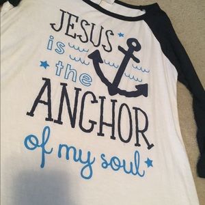 Jesus baseball style tee