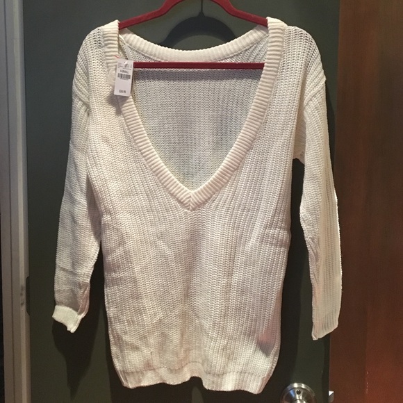 Off the shoulder knitted sweater