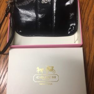 Coach patent leather wristlet