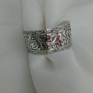 Silver cuff bracelet