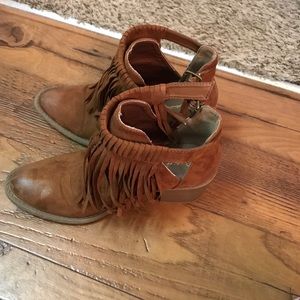 fringe booties
