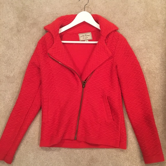 Lucky Brand red woven jacket