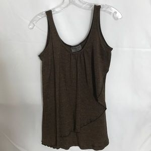 Brown Tank Top with Gold Shimmer