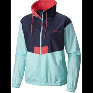 Teal Columbia windbreaker