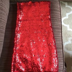 Sparkly red cocktail dress