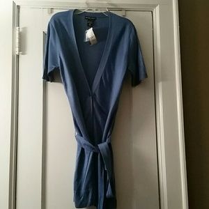 Nwt Button-Front Cardigan w Tie