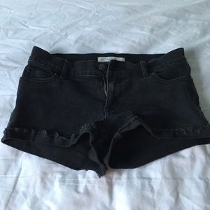 Abercrombie black jean shorts