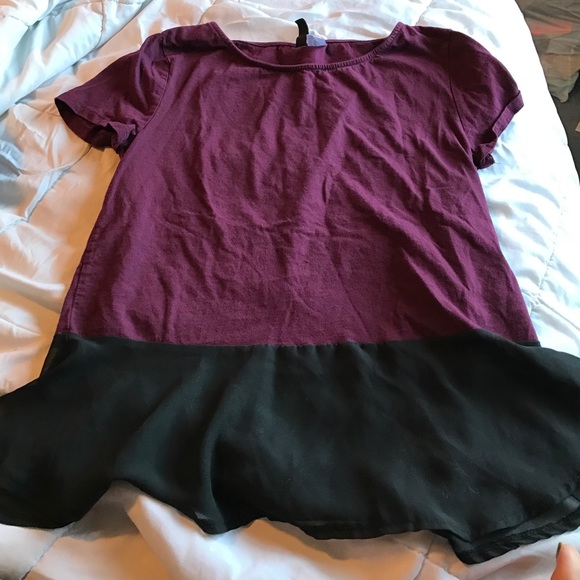 Maroon Peplum Top